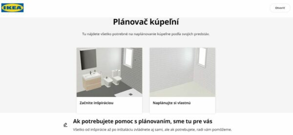 IKEA plánovač kúpeľní