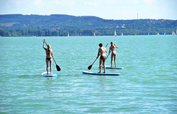 paddleboarding