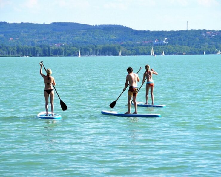 paddleboarding
